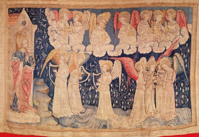 Seven angels carrying seven flasks, from the Apocalypse Tapestry of Angers, 1373-87 by Nicolas Bataille